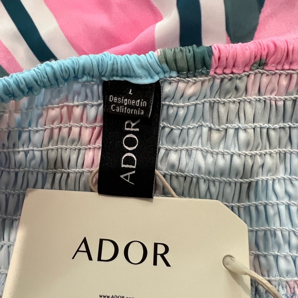 NWT Adore Floral Maxi Backless Dress in Pink and Blue Size Large - Picture 2 of 14